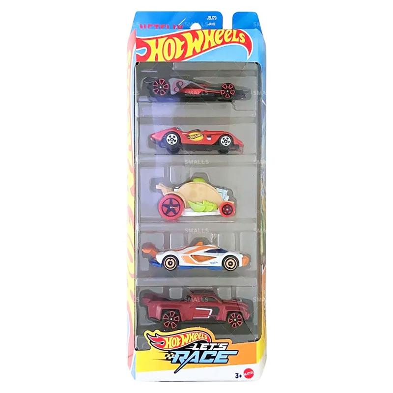 Hot Wheels Coleção Lets Race Pack 5 Carrinhos 1:64 Metal JBJ79